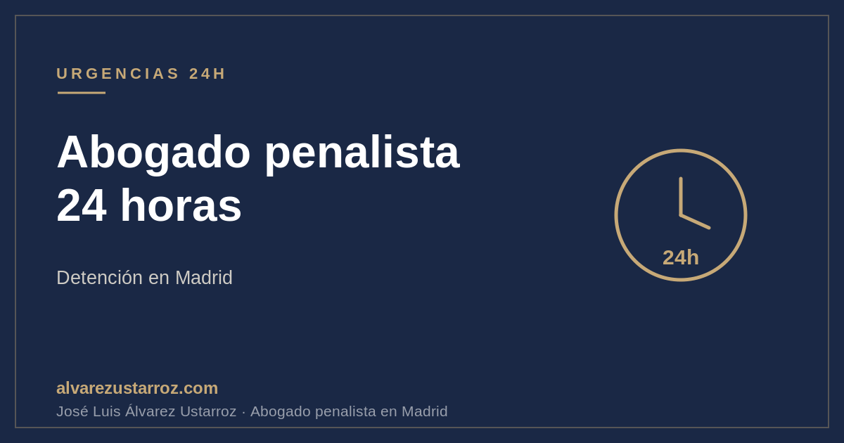 Esquema sobre el servicio de abogado penalista de urgencias 24 horas en Madrid