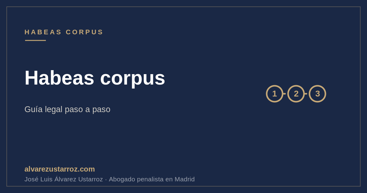 Esquema de los pasos para solicitar un habeas corpus en España