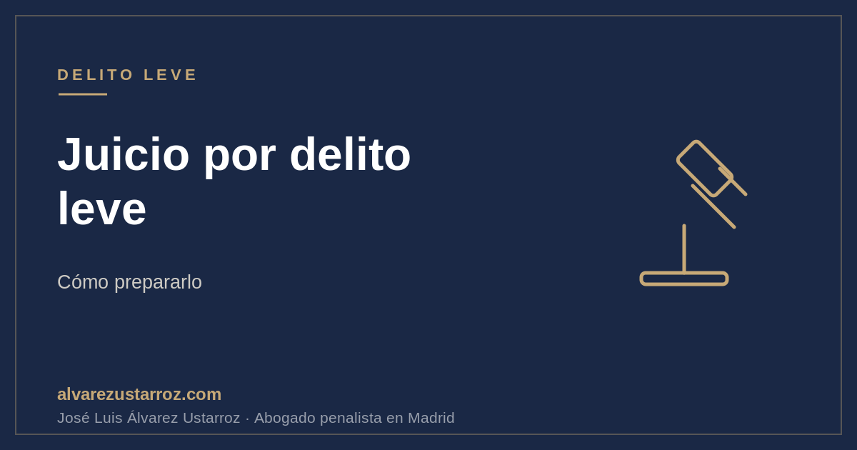 Esquema sobre el juicio por delito leve y cómo prepararlo