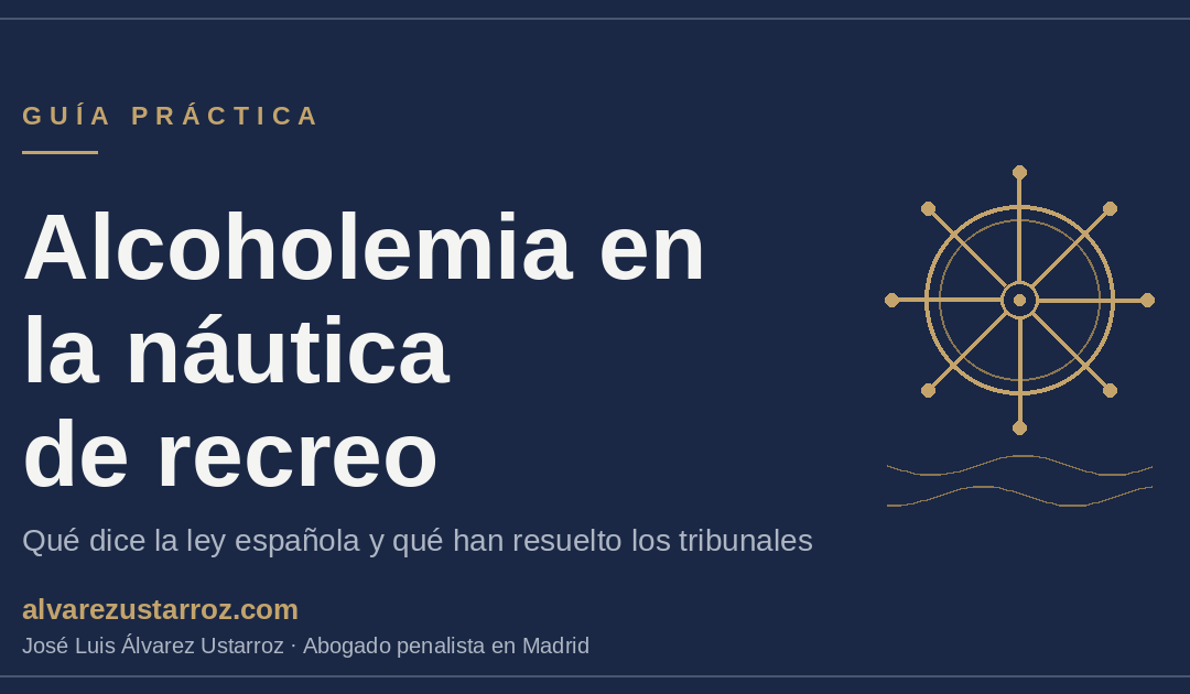 Alcoholemia en la náutica de recreo: qué dice la ley española y qué han resuelto los tribunales