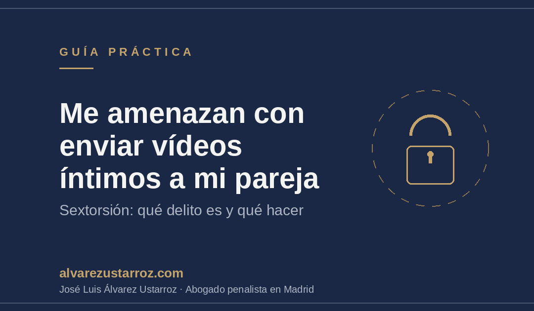 Me amenazan con enviar vídeos íntimos a mi pareja: ¿qué delito es y qué puedo hacer?